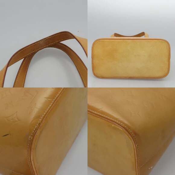 LOUIS VUITTON Monogram Vernis Houston Hand Bag Beige M91004 - Picture 10 of 13